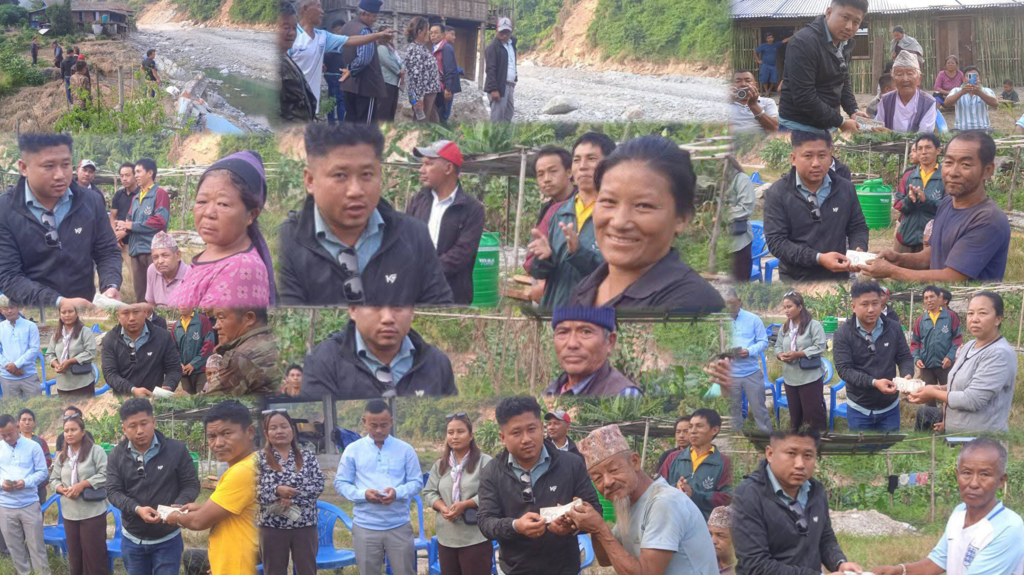 एमएनओ द्वारा इलामका बाढी पहिरो पीडित परिवार लाई ३ लाख ३९ हजार नगद आर्थिक सहयोग प्रदान  ।