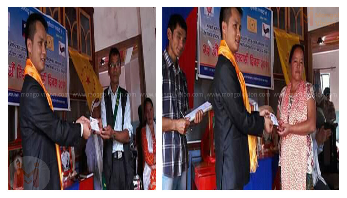 लोकतन्त्र बाहुन क्षेत्रीको लागि बादरको हातमा नरिवल  भन्दै लम्जुङ मा २५ अाै विश्व मुलवासी दिवश मनाइयाे ।